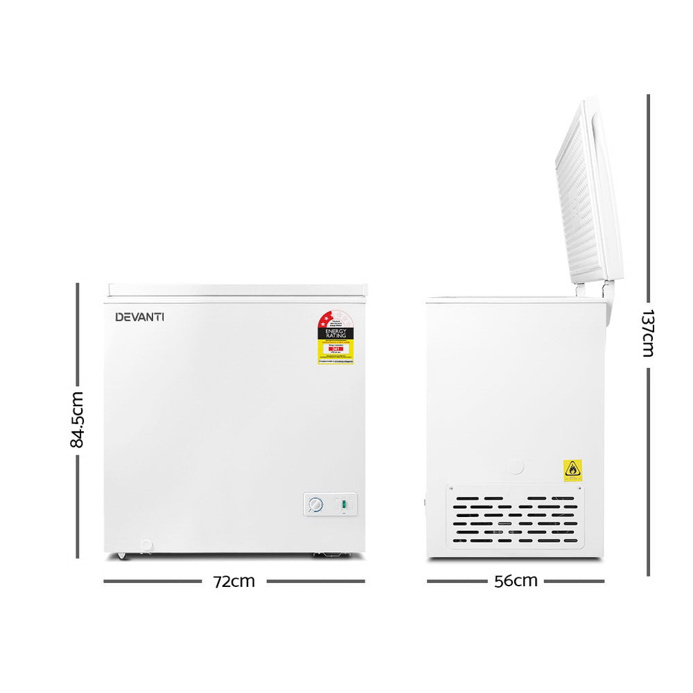 Devanti 145L Chest Freezer - White