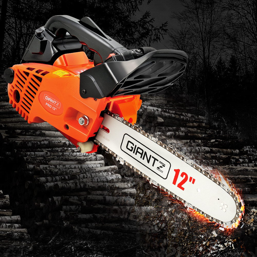 Giantz 25CC Commercial Petrol Chainsaw - Orange & Black