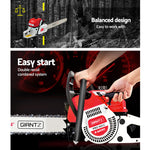 Giantz 92CC Commercial Petrol Chainsaw - Red & White