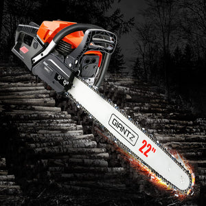 GIANTZ 58cc Commercial Petrol Chainsaw 22 Bar E-Start Chains Saw Tree Pruning