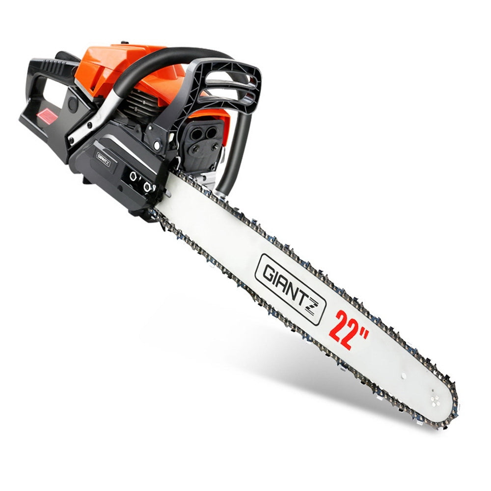 GIANTZ Latest 62cc Petrol Commercial Chainsaw 22 Bar E-Start Chain Saw Pruning