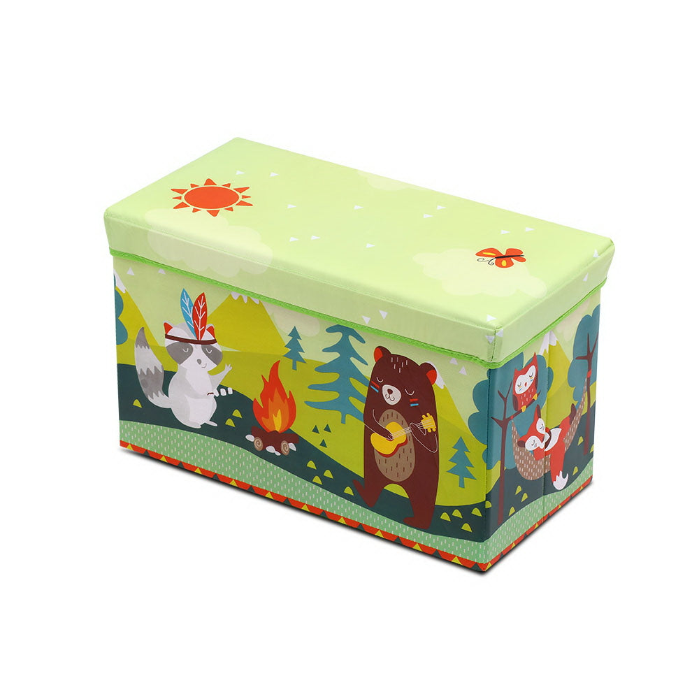 Kids Foldable Storage Toy Box - Light Green