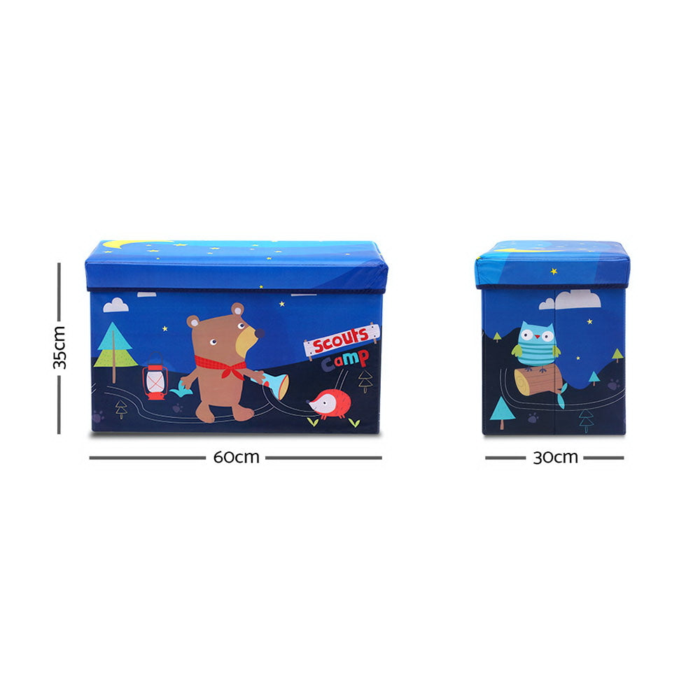 Kids Foldable Storage Toy Box - Blue