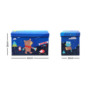 Kids Foldable Storage Toy Box - Blue