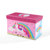 Kids Storage Toy Box Foldable - Pink / Unicorn