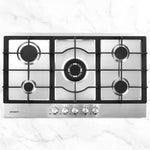 Devanti Gas Cooktop 90cm 5 Burner Kitchen Stove Cooker NG/LPG Stainless Steel