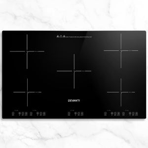 Devanti Induction Cooktop 90cm Electric Hob Stove Cooker Ceramic Black Glass