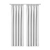 Artqueen 2X Pinch Pleat Pleated Blockout Curtains White 140cmx213cm