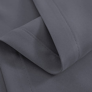 Artqueen 2X Pinch Pleat Pleated Blockout Curtains Dark Grey 140cmx230cm