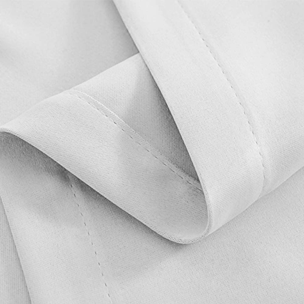 Artqueen 2X Pinch Pleat Pleated Blockout Curtains White 140cmx230cm