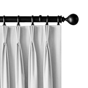 Artqueen 2X Pinch Pleat Pleated Blockout Curtains White 140cmx230cm