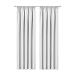 Artqueen 2X Pinch Pleat Pleated Blockout Curtains White 240cmx230cm