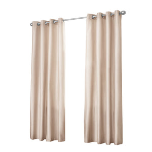 Art Queen 2 Panel 240 x 230cm Block Out Curtains - Latte 