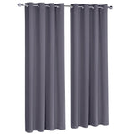 Art Queen 2 Panel 140 x 213cm Block Out Curtains - Grey