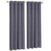 Art Queen 2 Panel 140 x 213cm Block Out Curtains - Grey