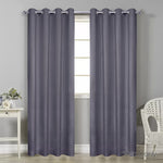 Art Queen 2 Panel 140 x 213cm Block Out Curtains - Grey