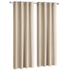 Art Queen 2 Panel 140 x 213cm Block Out Curtains - Latte