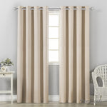 Art Queen 2 Panel 140 x 213cm Block Out Curtains - Latte