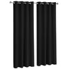 Art Queen 2 Panel 180 x 213cm Block Out Curtains - Black