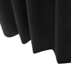 Art Queen 2 Panel 180 x 213cm Block Out Curtains - Black