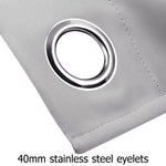 Art Queen 2 Panel 180 x 213cm Block Out Curtains - Light Grey