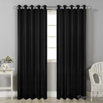 Art Queen 2 Panel 240 x 213cm Block Out Curtains - Black