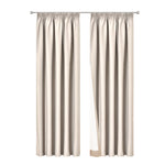 Art Queen 2 Pencil Pleat 140x213cm Blockout Curtains - Sand