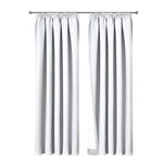 Art Queen 2 Pencil Pleat 140x213cm Blockout Curtains - White