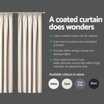 Art Queen 2 Pencil Pleat 240x213cm Blockout Curtains - Sand