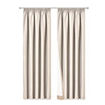 Art Queen 2 Pencil Pleat 240x230cm Blockout Curtains - Sand