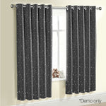 Art Queen 2 Star Blockout 140x180cm Blackout Curtains - Grey