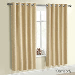 Art Queen 2 Star Blockout 140x180cm Blackout Curtains - Latte