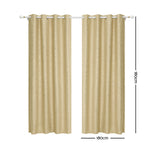 Art Queen 2 Star Blockout 180x180cm Blackout Curtains - Latte