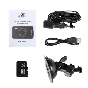 UL Tech 3 Inch Dash Car Camera - Black