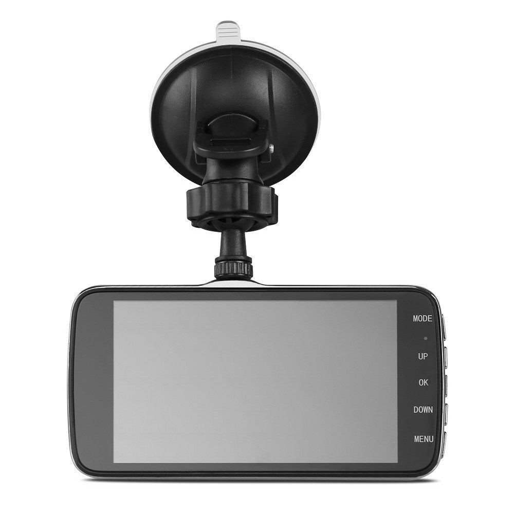 UL Tech 4 Inch Dual Camera Dash Camera - Black