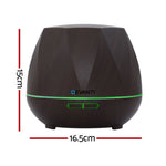 Devanti Ultrasonic Aroma Aromatherapy Diffuser Oil Electric LED Air Humidifier 400ml Dark Wood