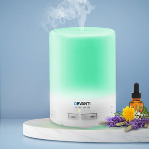 DEVANTi Aroma Diffuser Air Humidifier Night Light White 300ml