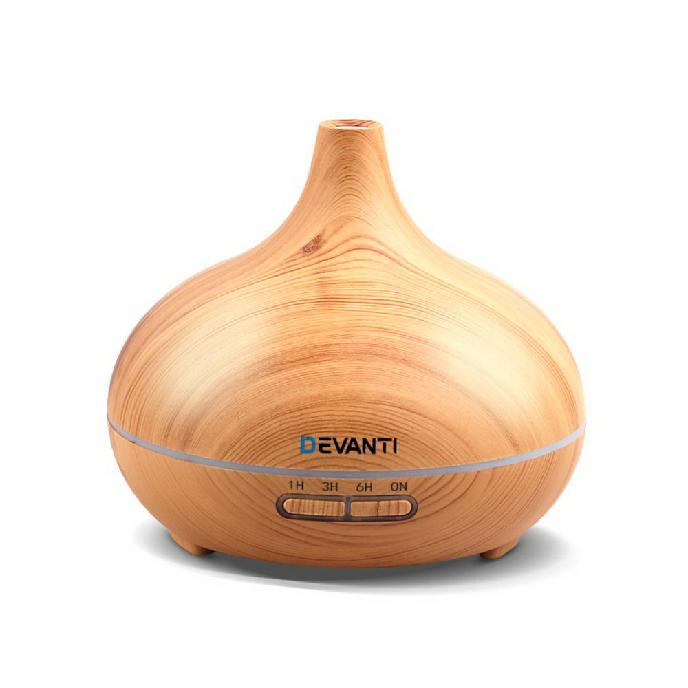 Devanti 300ml 4 in 1 Aroma Diffuser - Light Wood