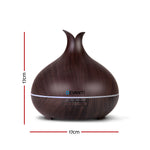 DEVANTI Aroma Diffuser Air Humidifier Dark Wood Grain 400ml