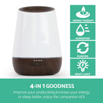 4 in 1 Ultrasonic Aroma Diffuser 500ml - Dark Wood