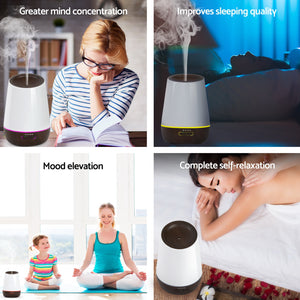 4 in 1 Ultrasonic Aroma Diffuser 500ml - Dark Wood