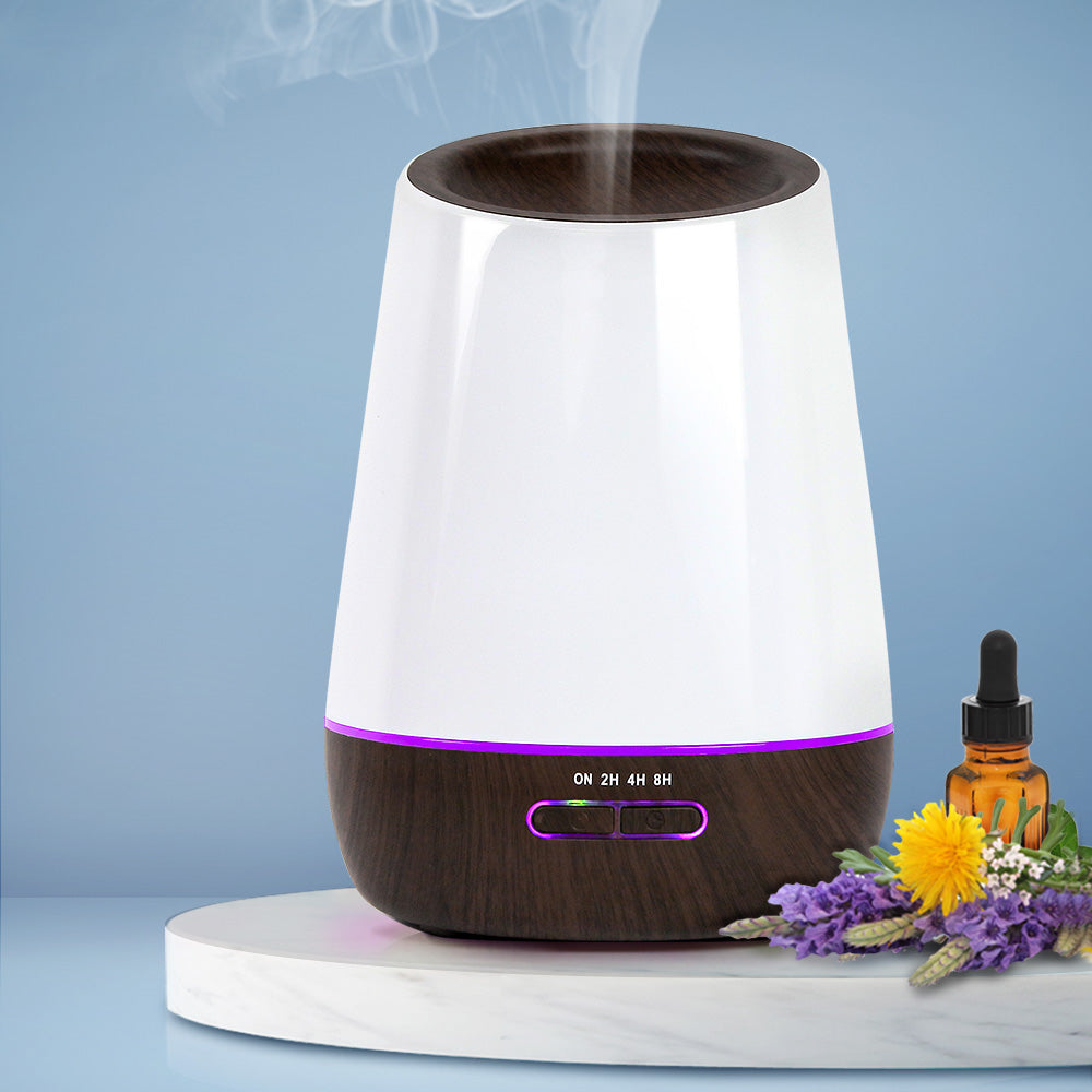 4 in 1 Ultrasonic Aroma Diffuser 500ml - Dark Wood