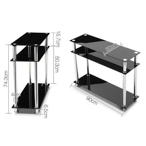 Artiss Entry Hall Console Table - Black & Silver