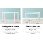 Artiss 5 Piece Dining Table Set - White