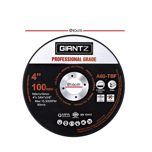 Giantz 100 x 4" Cutting Disc 100mm Metal Cut Off Wheel Angle Grinder Thin Steel