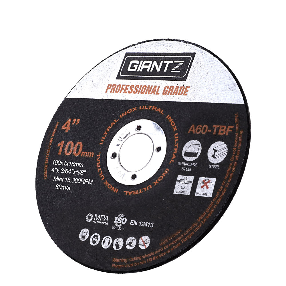 Giantz 100 x 4" Cutting Disc 100mm Metal Cut Off Wheel Angle Grinder Thin Steel