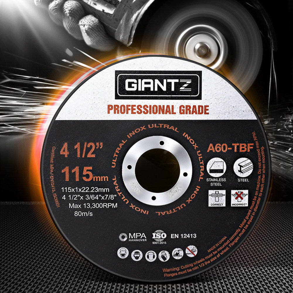 Giantz 50 x 4.5" Cutting Disc 115mm Metal Cut Off Wheel Angle Grinder Thin Steel