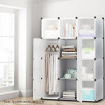 12 Cube Portable Storage Cabinet Wardrobe - White