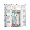 16 Cube Portable Storage Cabinet Wardrobe - White