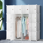 16 Cube Portable Storage Cabinet Wardrobe - White